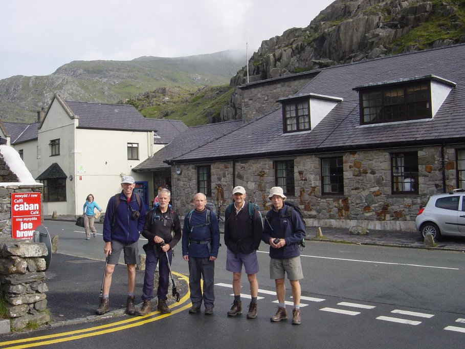 Outside Pen-Y-Pass youth hostel